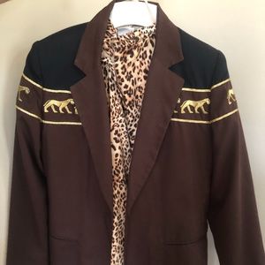 Leopard jacket and pant combo